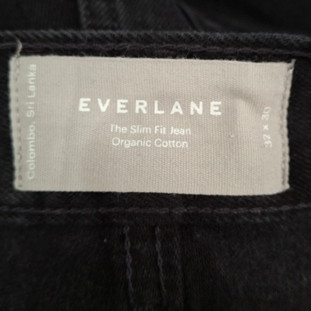 Everlane Mens Slim Fit Jean Organic Cotton Black Denim Pants 32 x 30 - Picture 4 of 4